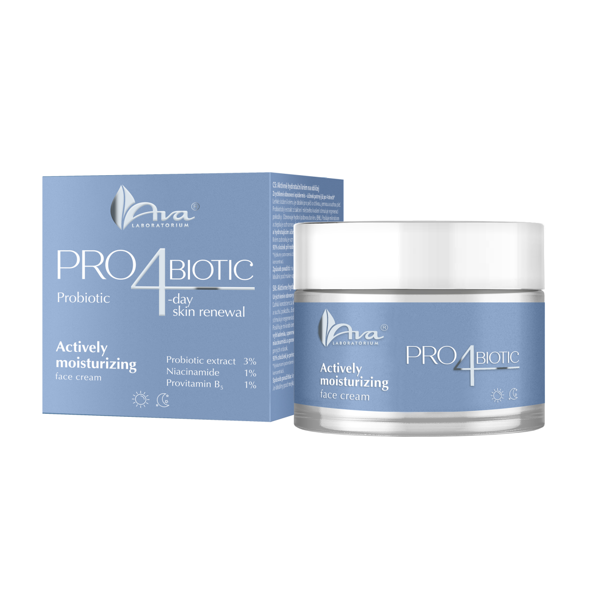 AVA Laboratorium Pro4Biotic Aktīvs mitrinošs sejas krēms 50 ml